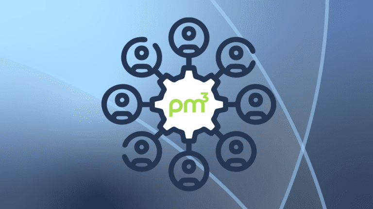 blå bakgrund med ikon operativsystem pm3